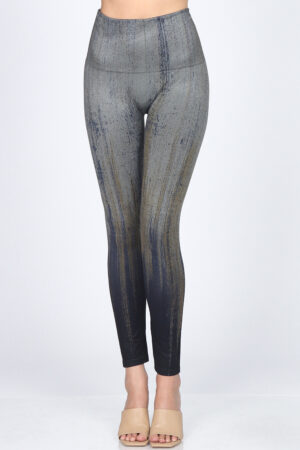 M. Rena Subtle Rising Streaks Print Leggings
