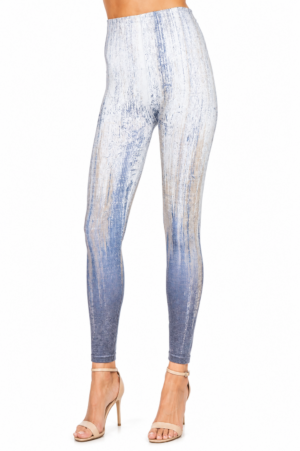 M. Rena Subtle Rising Streaks Print Leggings