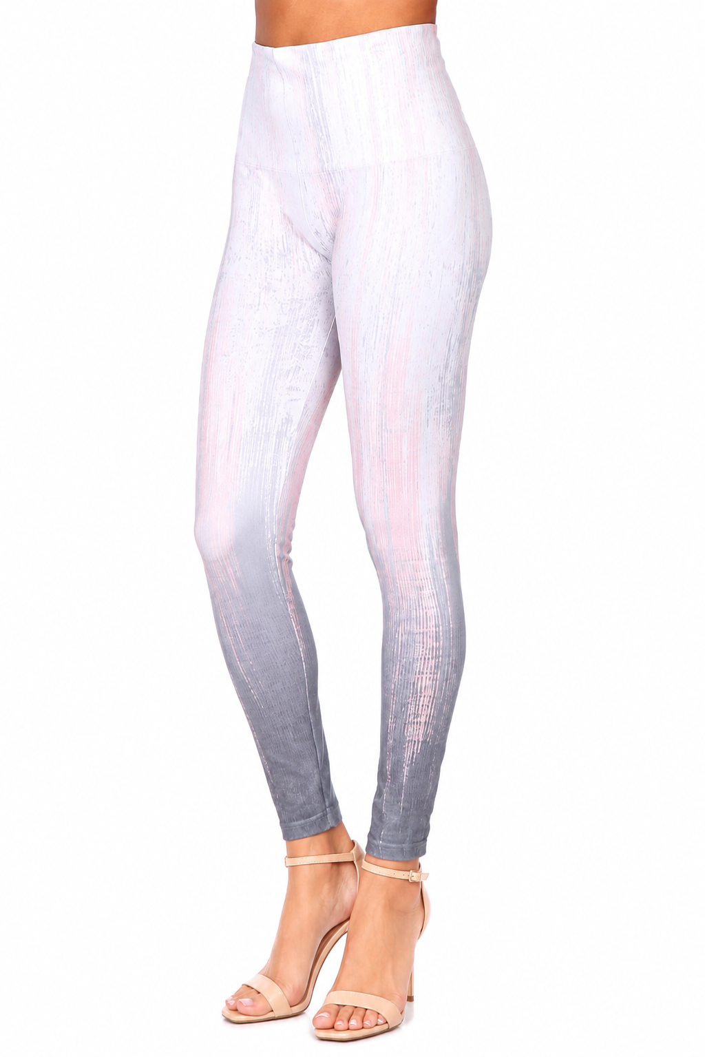 M. Rena Subtle Rising Streaks Print Leggings - Image 2