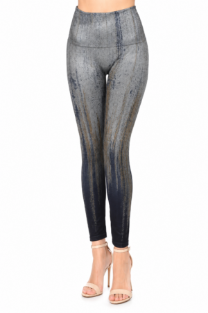 M. Rena Subtle Rising Streaks Print Leggings