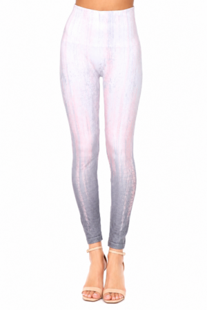 M. Rena Subtle Rising Streaks Print Leggings