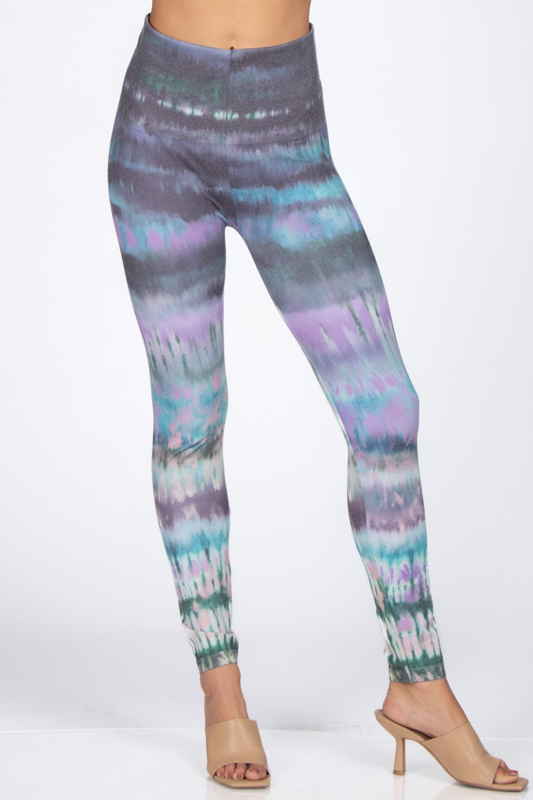 M. Rena Tie Dye Print Tummy Control Leggings