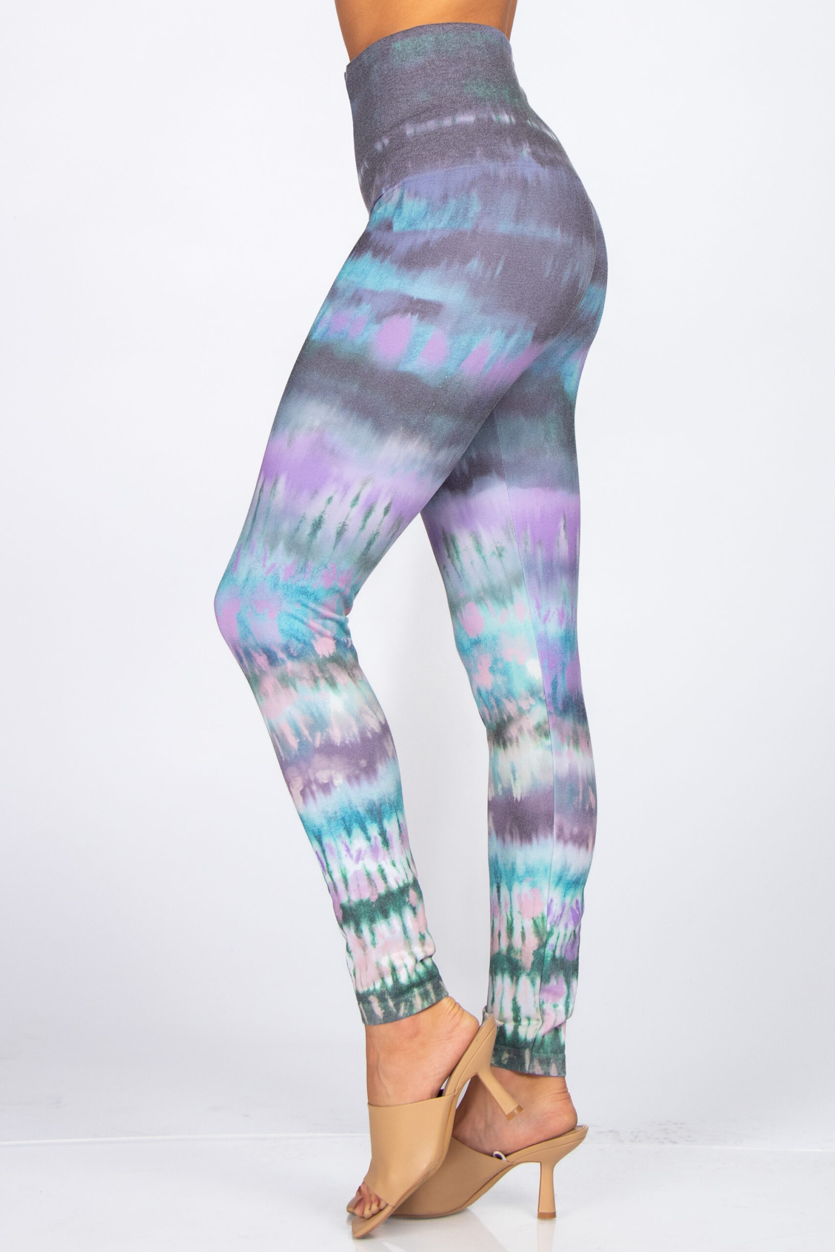 M. Rena Tie Dye Print Tummy Control Leggings - Image 2