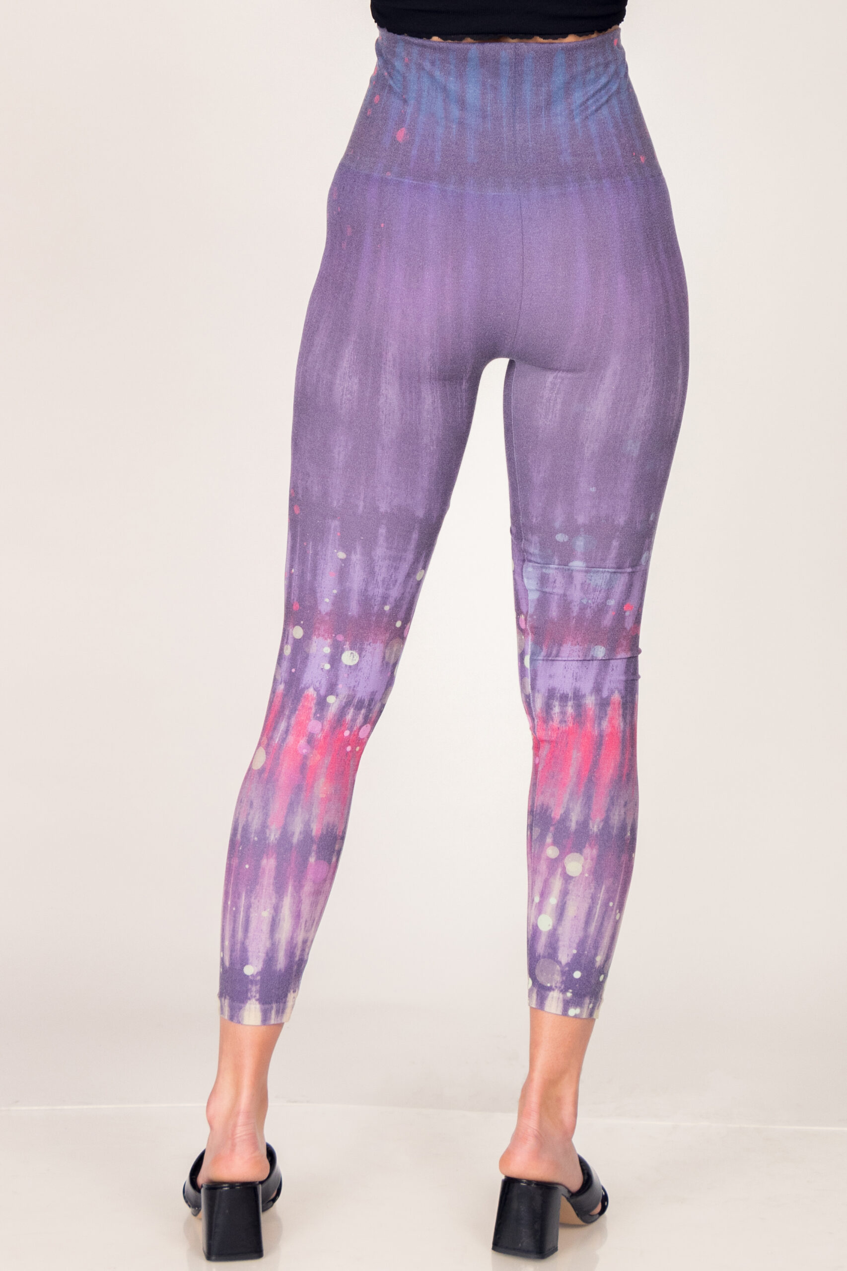 M. Rena Tie Dye Print Tummy Control Leggings - Image 3