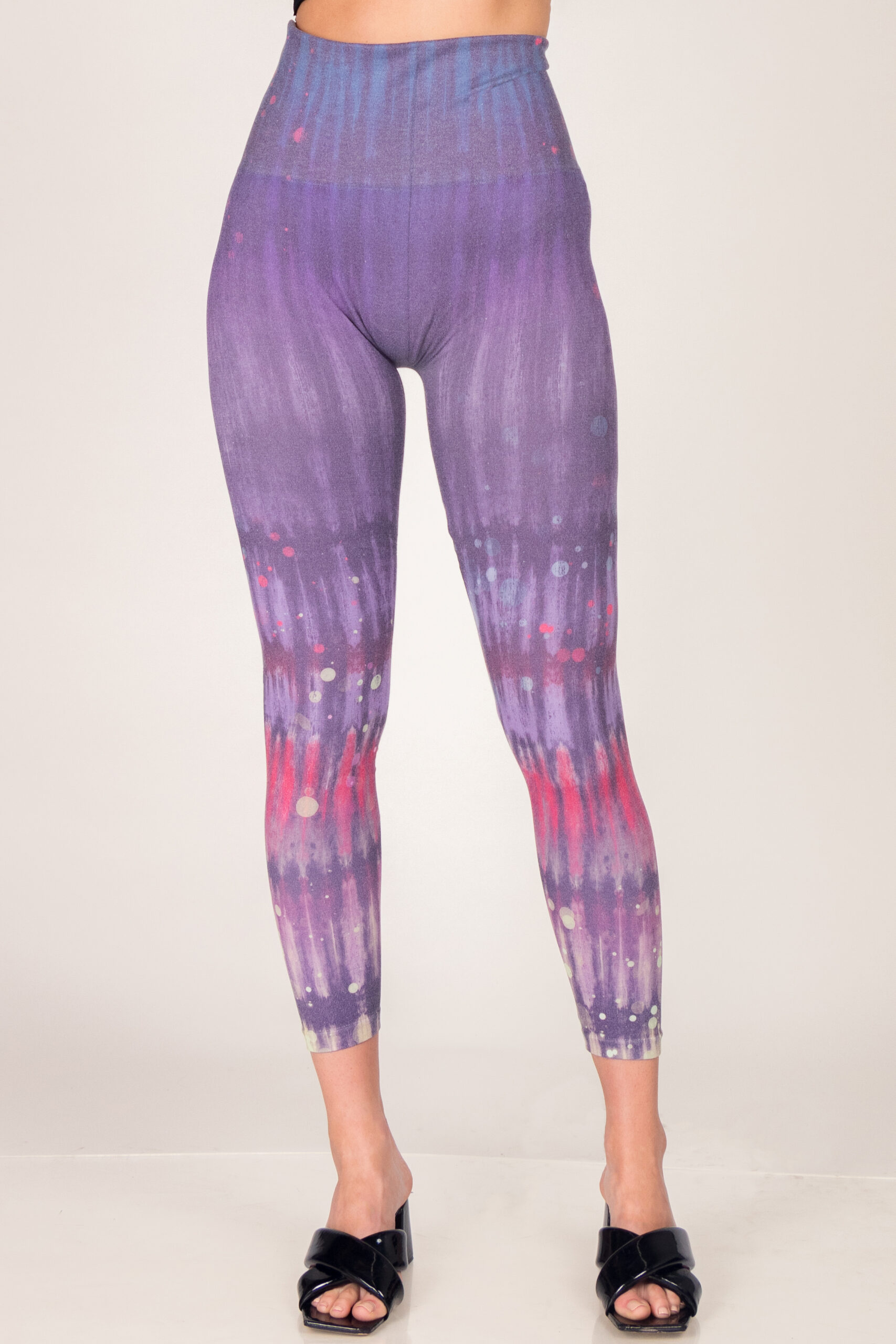 M. Rena Tie Dye Print Tummy Control Leggings