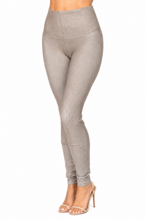 M. Rena Taupe High-Waisted Leggings