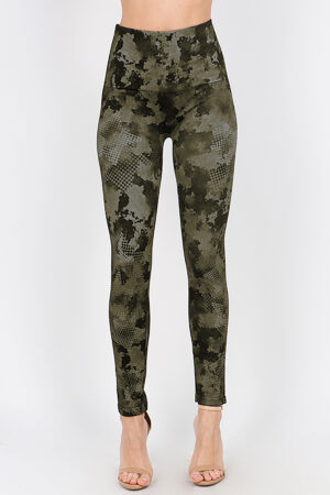 M. Rena Denim Leggings with Astro-Camo Sublimation Print