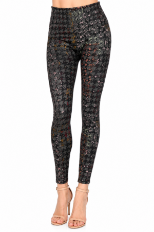M. Rena Multicolor Houndstooth High-Waisted Leggings