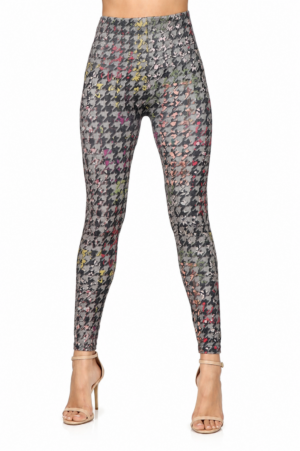 M. Rena Multicolor Houndstooth High-Waisted Leggings