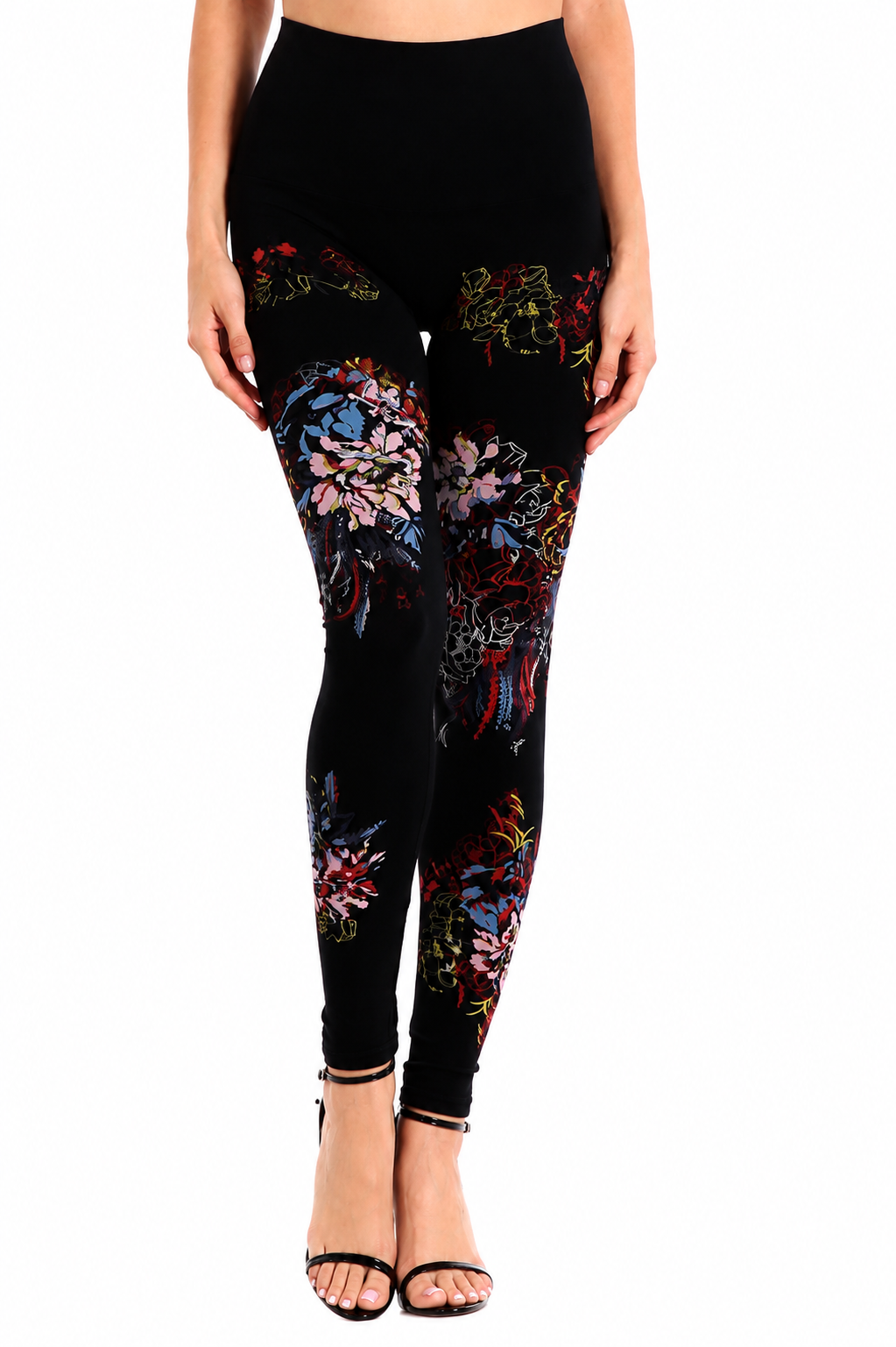 M. Rena Floral High-Waisted Leggings